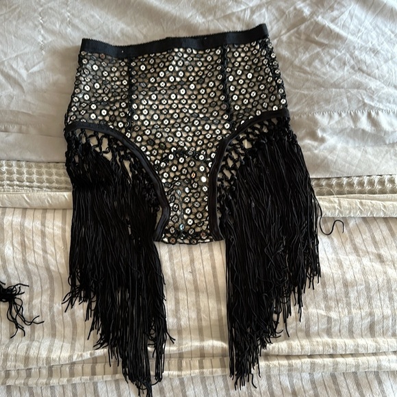 East n west label Festival outfit Verona Fringe Sequin Bra Undies - Picture 4 of 6